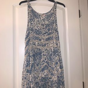 Free People Tunic Dress with Blue and White Floral